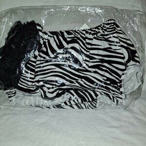 New BABY BLOOMERS Zebra Print diaper cover Small 6-12 month Pants Shorts Animal